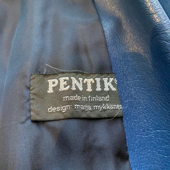 PENTIK Genuine Leather Jacket Blue - Picture 6 of 10